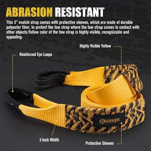 BUNKER INDUST 3″ × 10 ft Tree Saver Winch Strap – 35,000 lb (15,875 kg) Capacity   KES 5,870