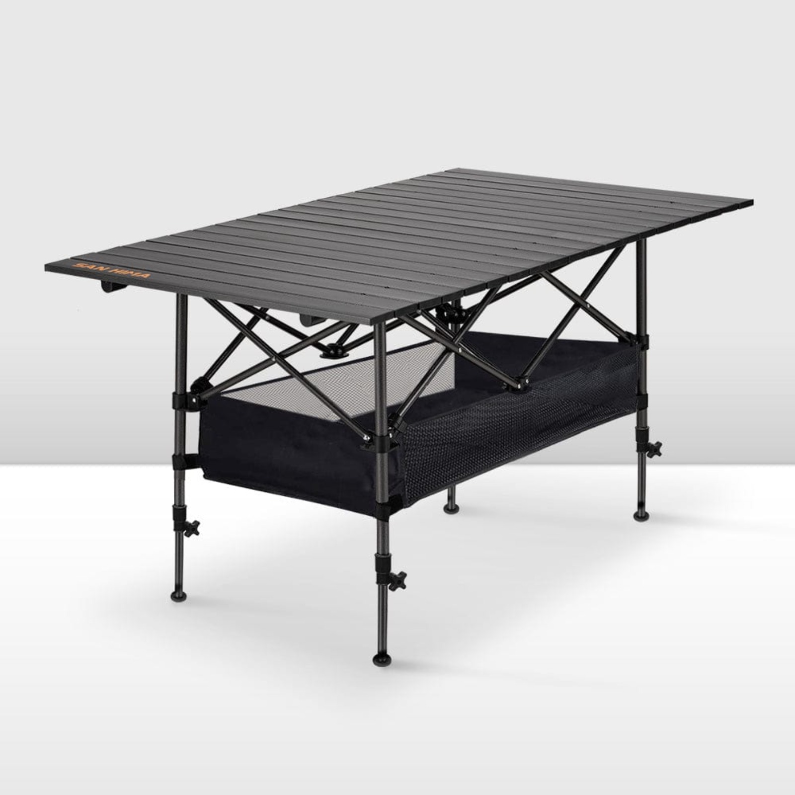 SAN HIMA Folding Camping Table – Adjustable Aluminium Outdoor Desk