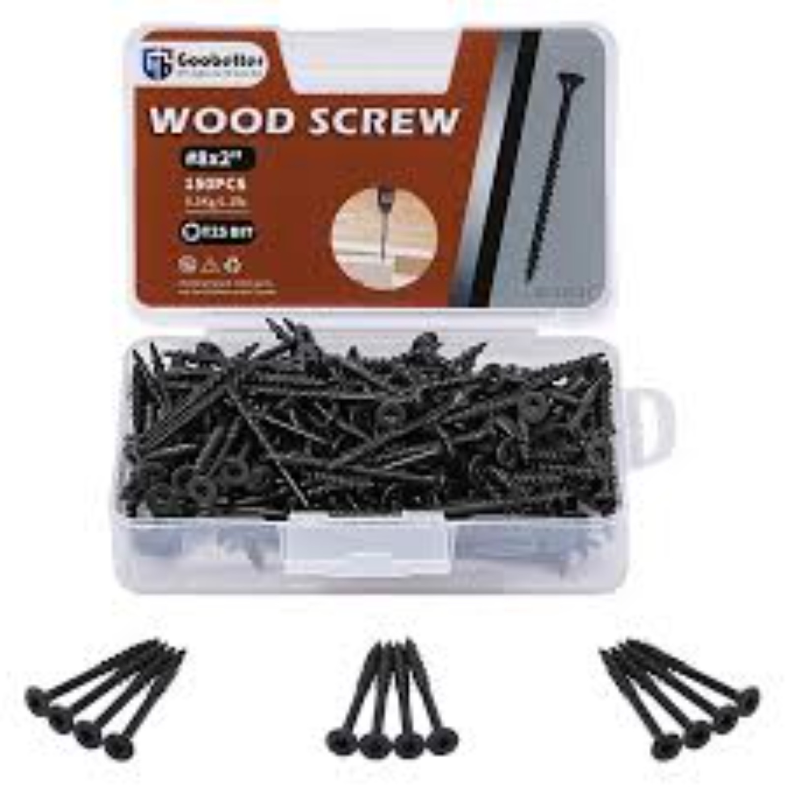 Wood Screws 2 Inch Box