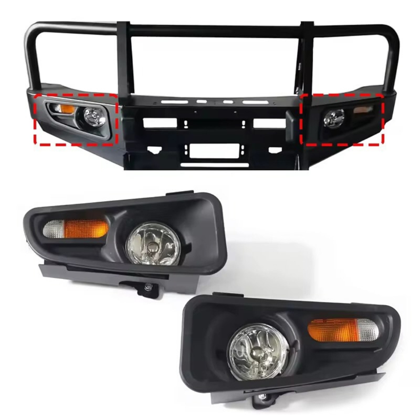 Bullbar Foglights W/ Shrouds