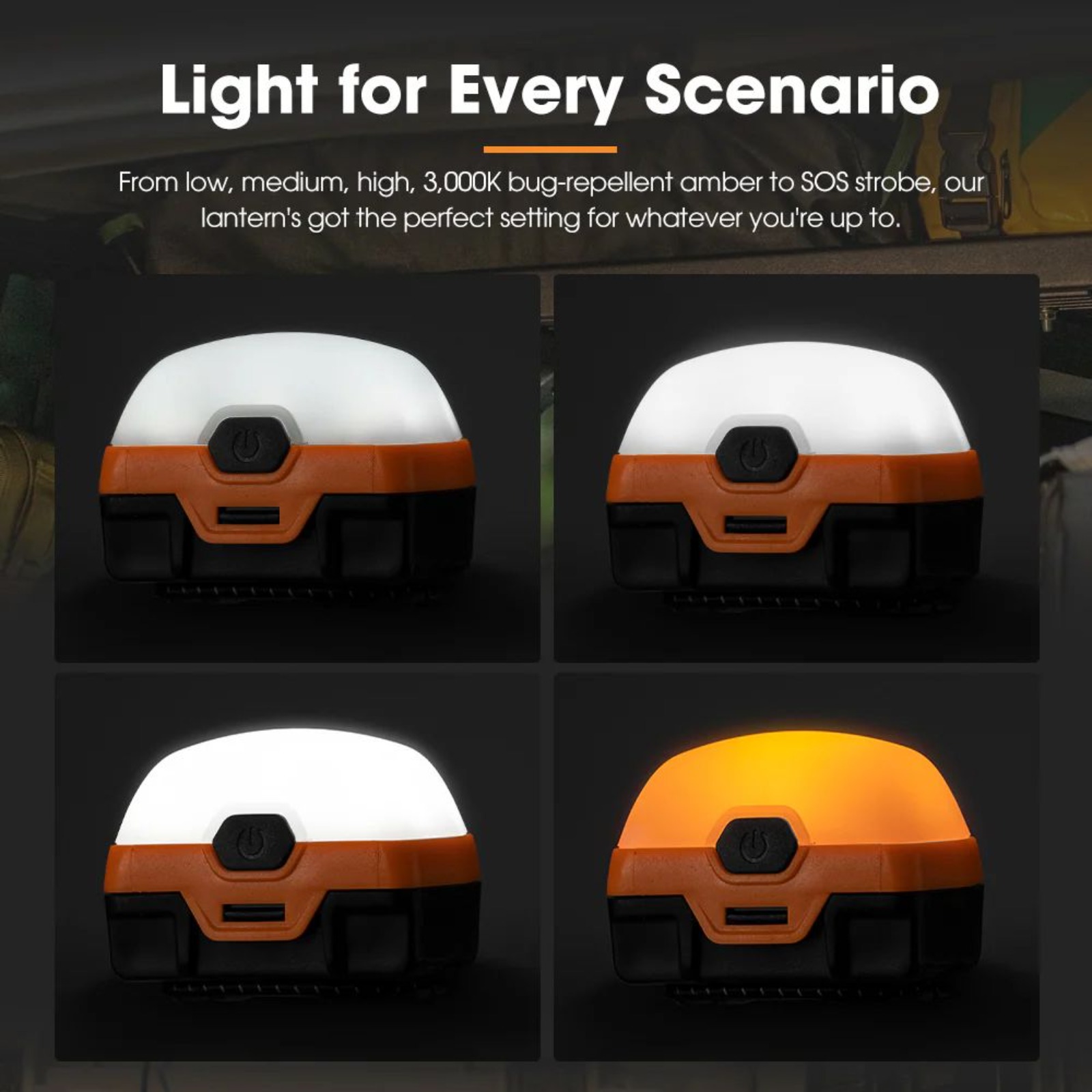 San Hima 2× Camp Light Dual-Colour LED Lantern
