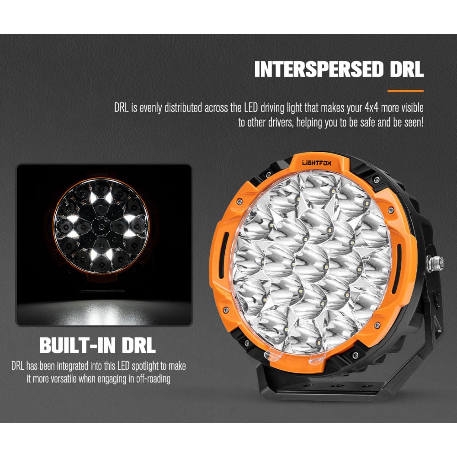 Lightfox Starrix 7-Inch OSRAM LED Driving Light 1Lux @ 1,287 m | IP68 | 15,366 Lumens