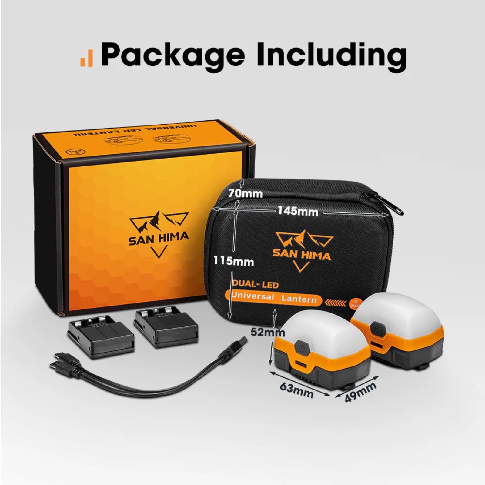 San Hima 2× Camp Light Dual-Colour LED Lantern
