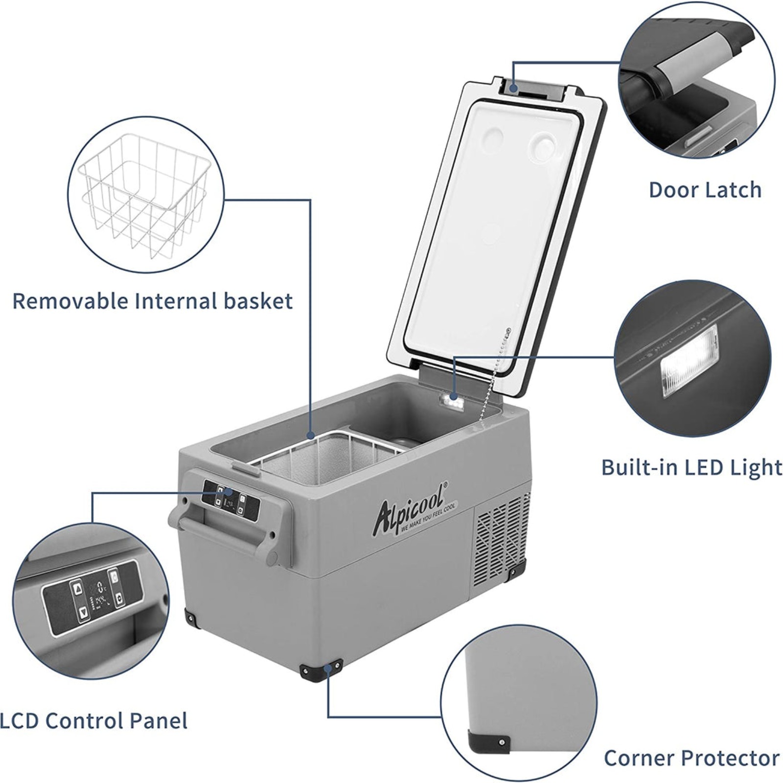 Alpicool CF35 Portable Fridge Freezer — 35L | -20°C to 20°C