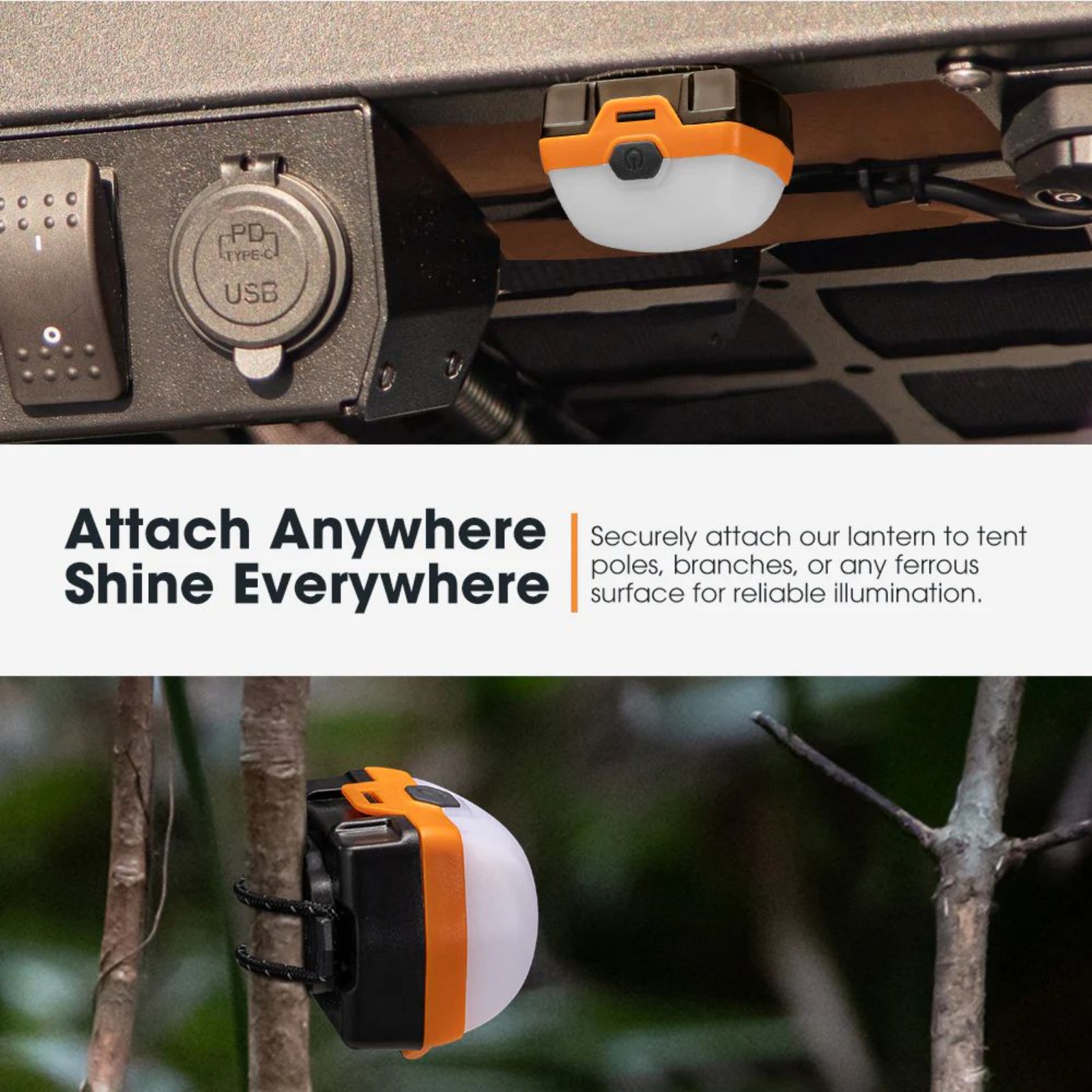 San Hima 2× Camp Light Dual-Colour LED Lantern