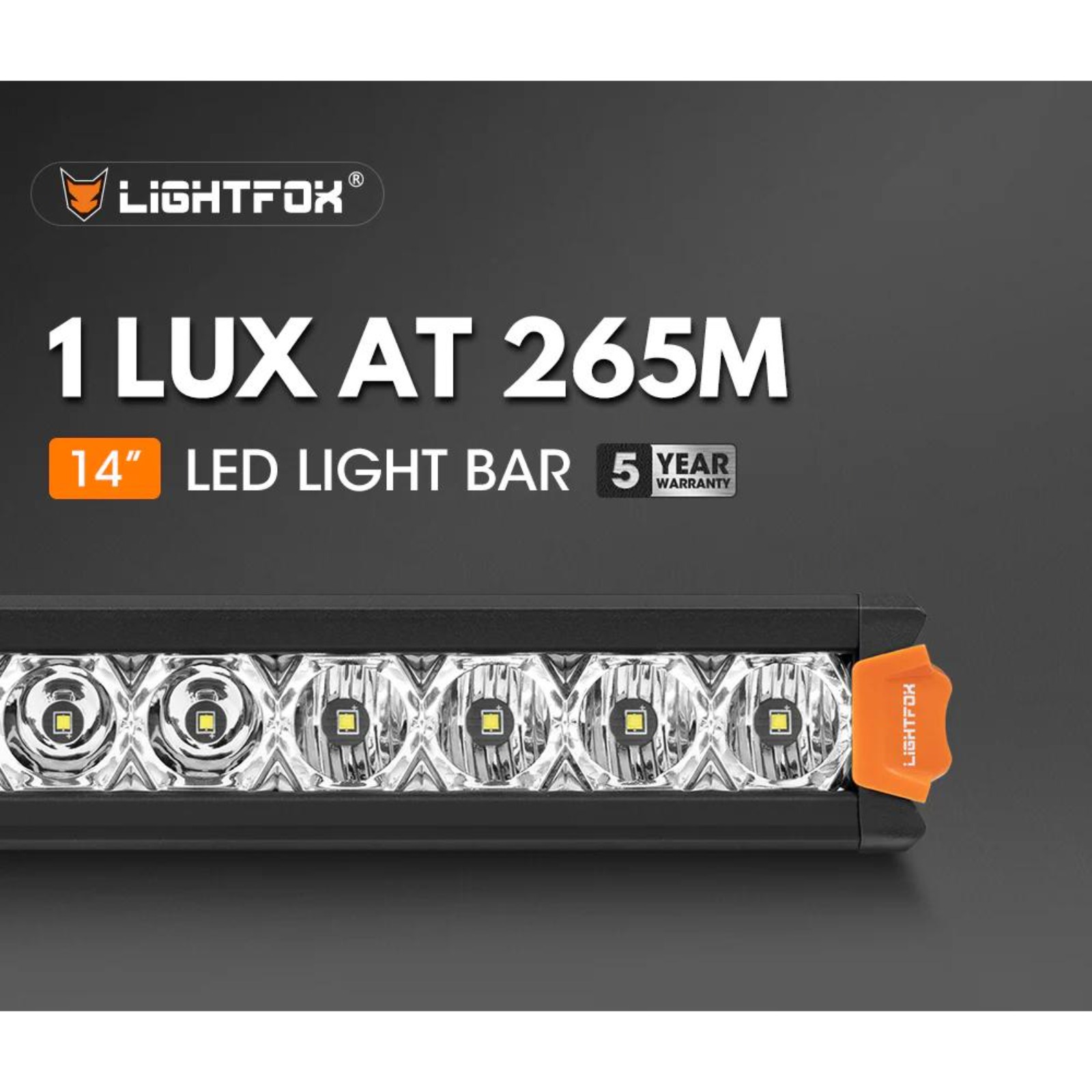 LIGHTFOX Vega Series 14″ OSRAM LED Light Bar 4,735 lumens 1lux @ 265m