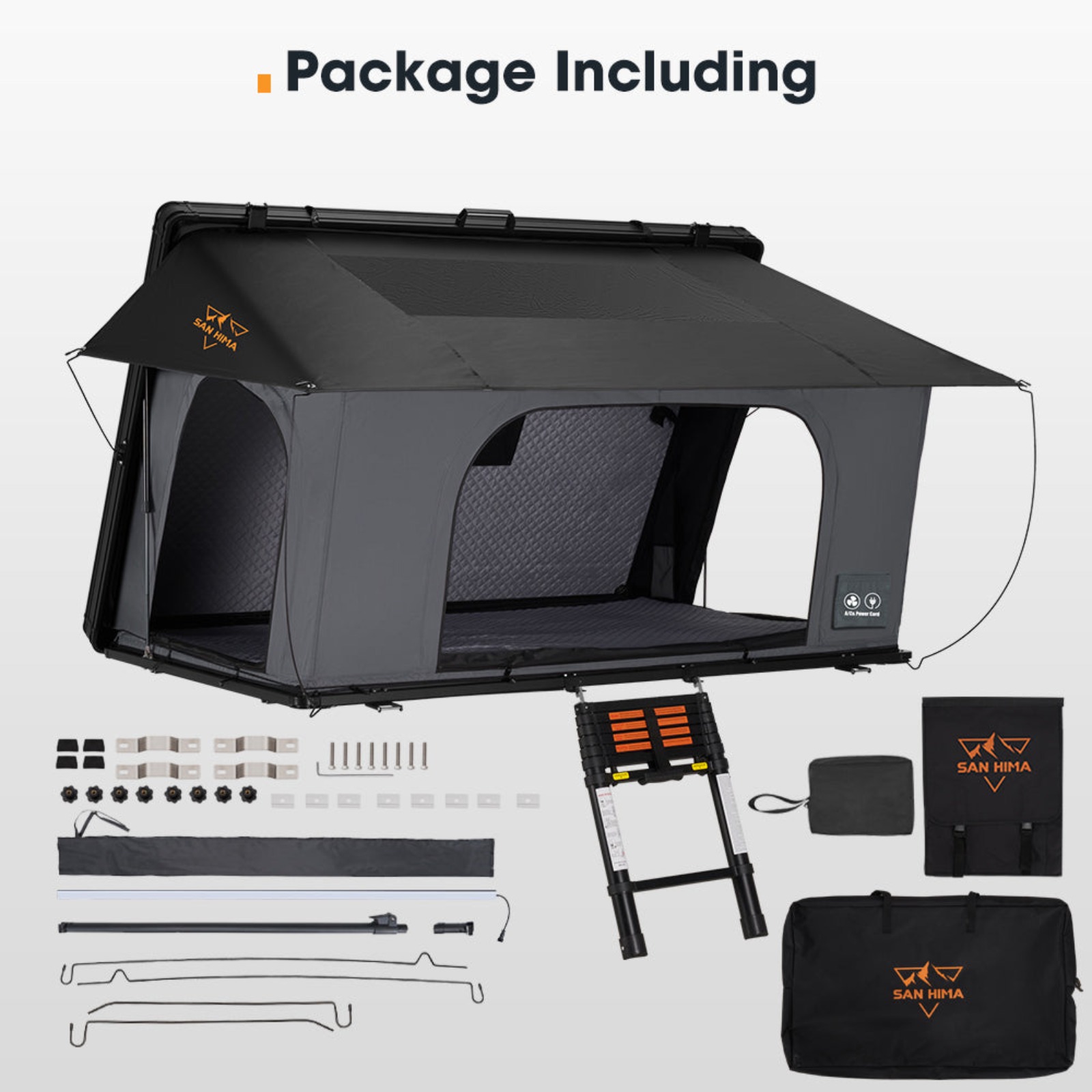 San Hima Kalbarri Side Gen 2 Rooftop Tent Hardshell With Ladder Waterproof Camping 4x4