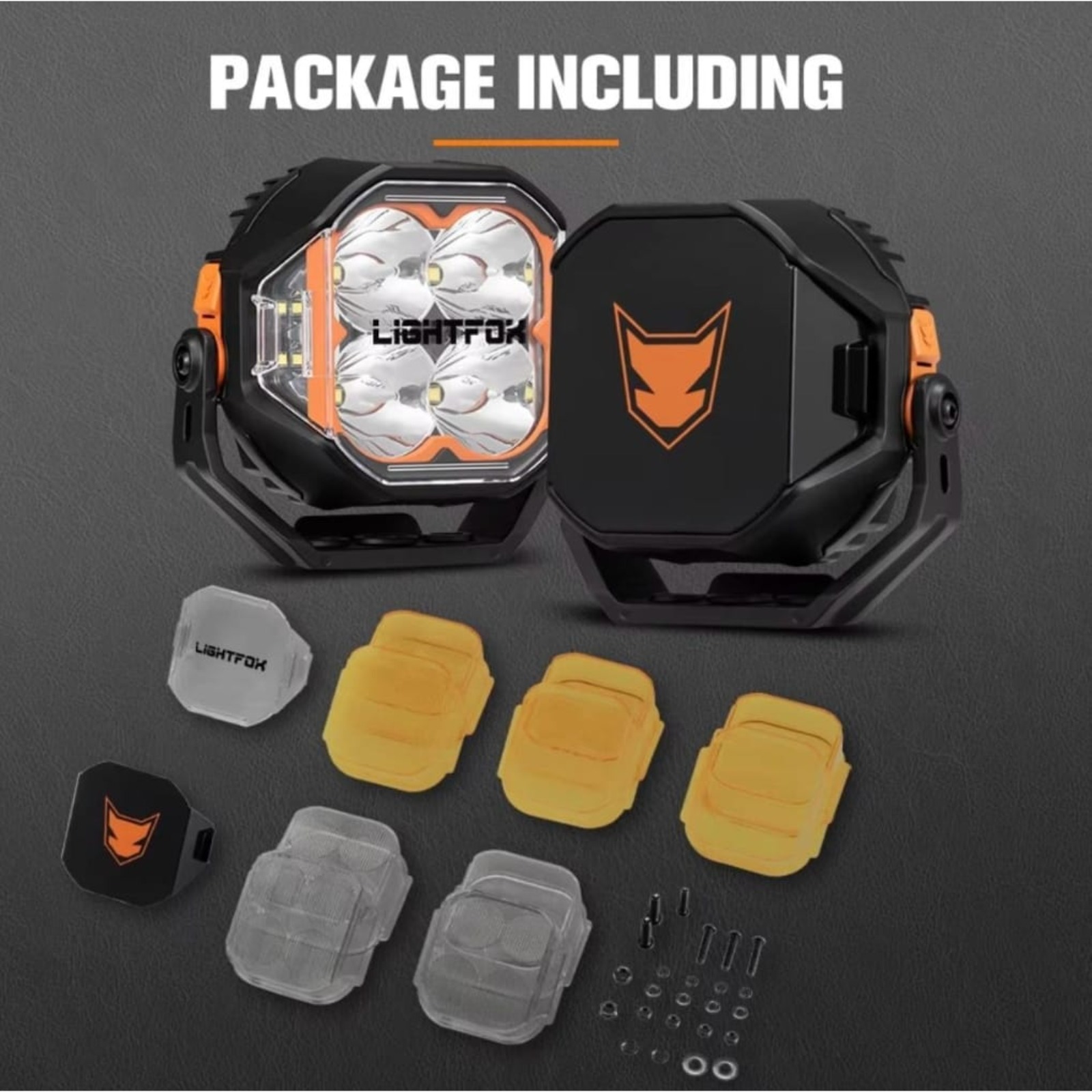 LIGHTFOX 5″ POD LIGHTS (Pair) — 7,225 Lumens Each | 1 Lux @ 369 m