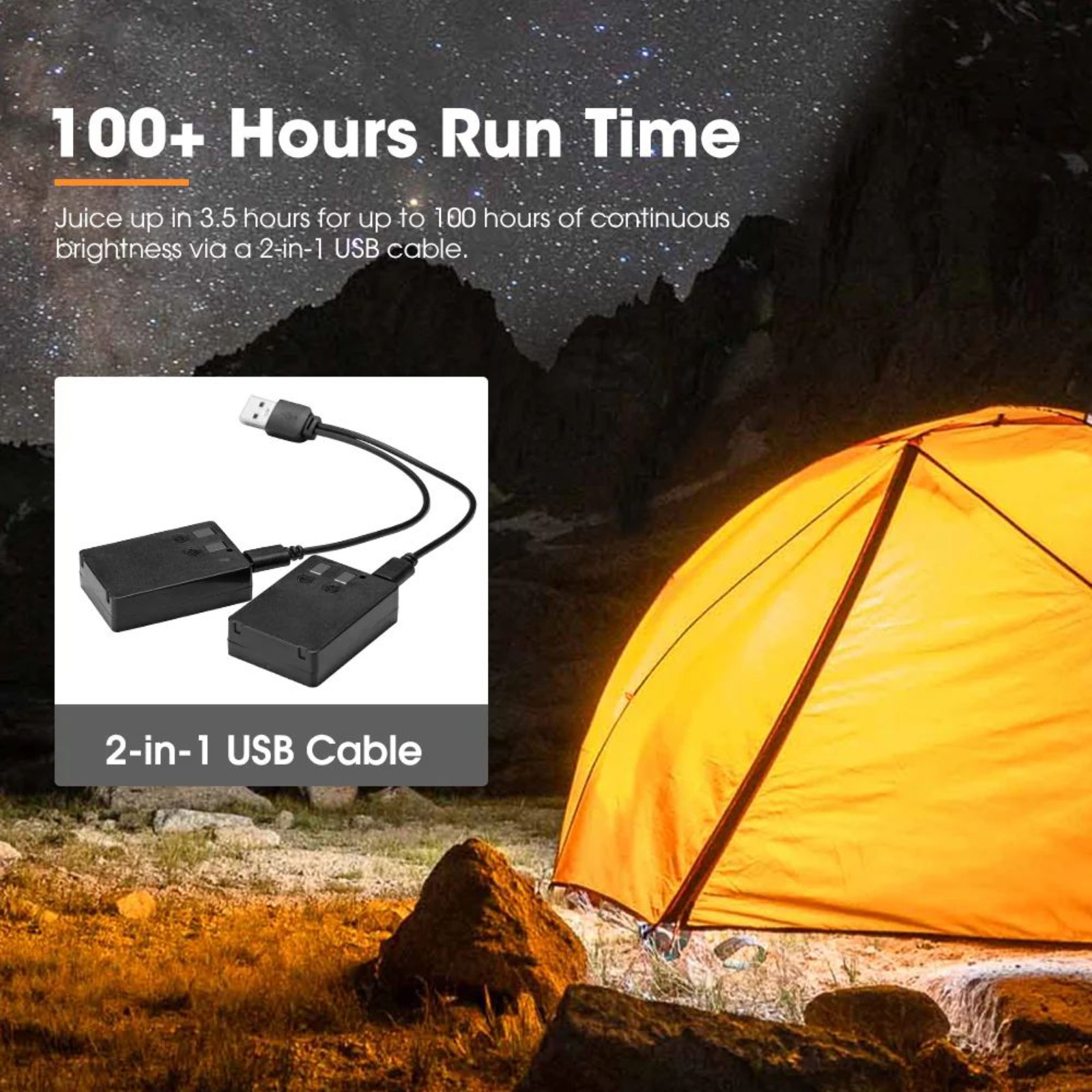 San Hima 2× Camp Light Dual-Colour LED Lantern