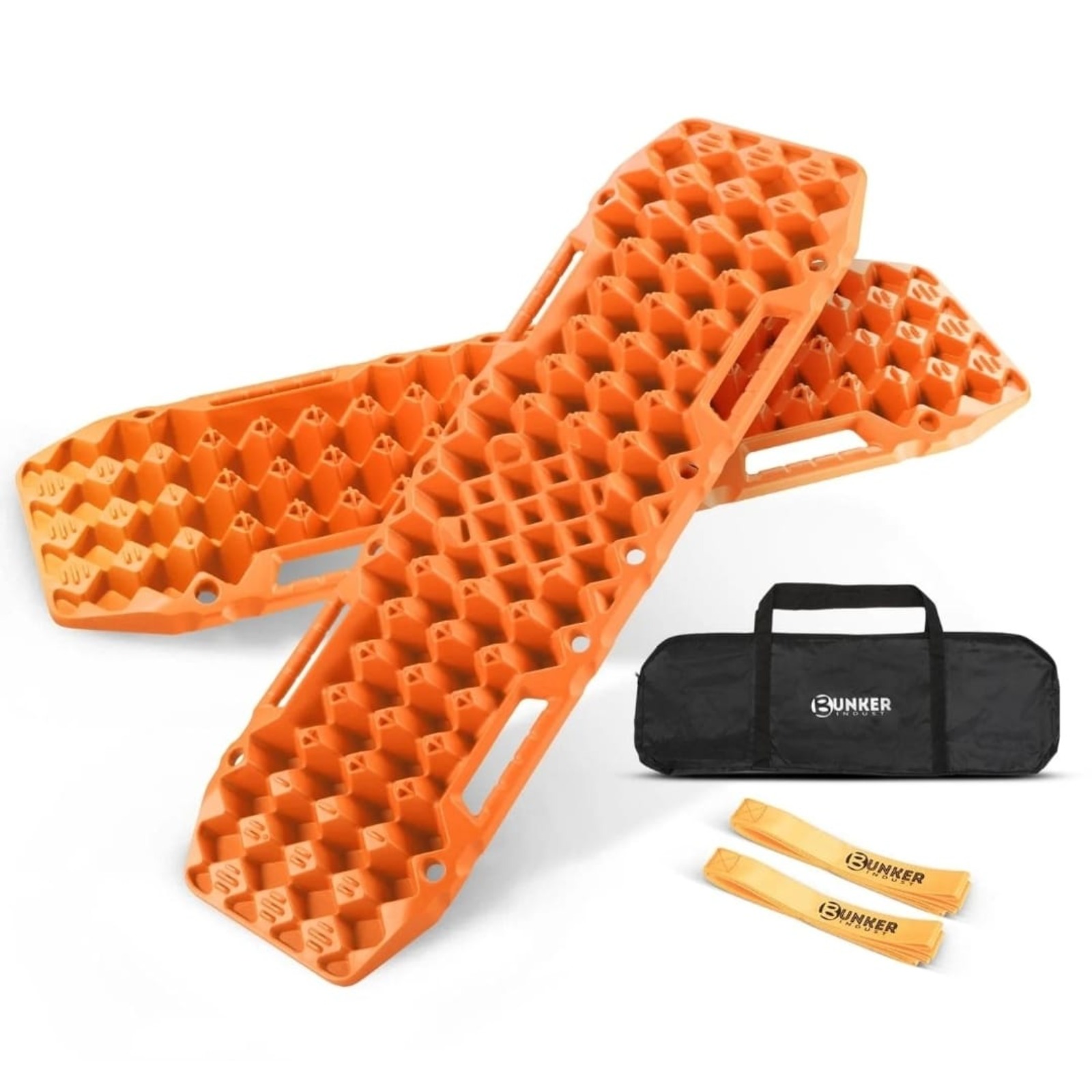 BUNKER INDUST Gen 7th Traction Boards with Jack Base - Pair Offroad Recovery Tracks for 4x4, Truck Tires - Sand, Mud, Ramps