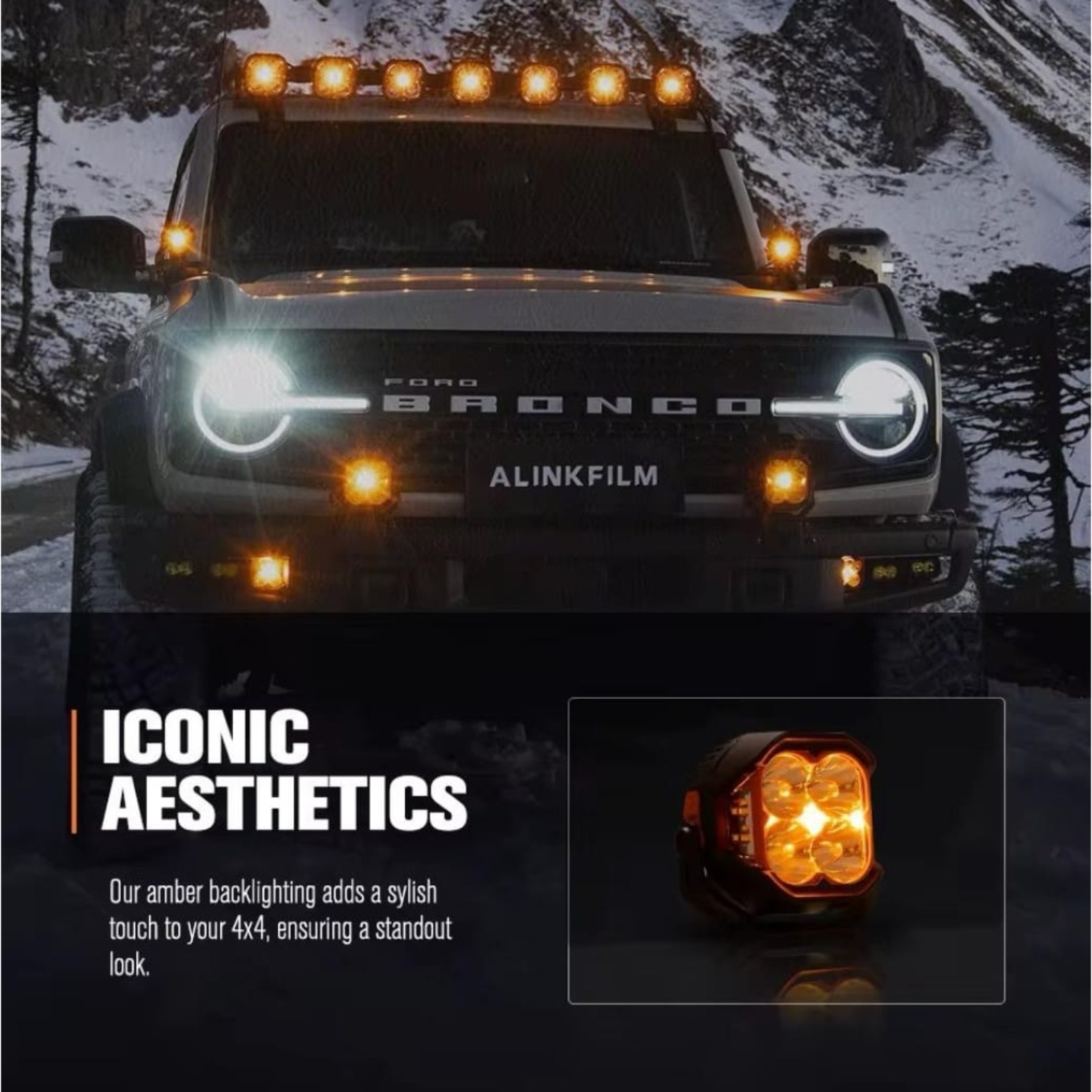 LIGHTFOX 5″ POD LIGHTS (Pair) — 7,225 Lumens Each | 1 Lux @ 369 m