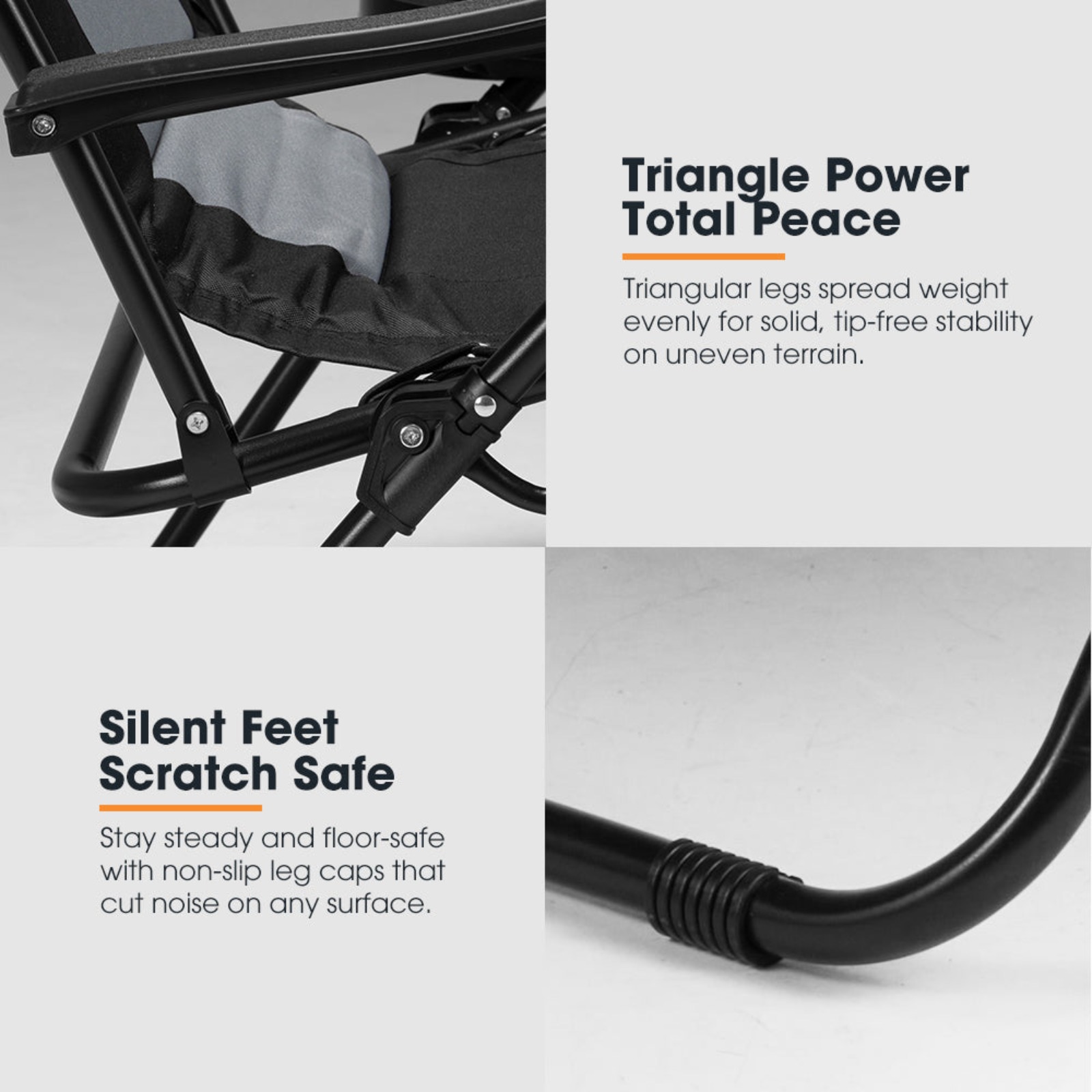 SAN HIMA Folding Camping Lounge Recliner Chair