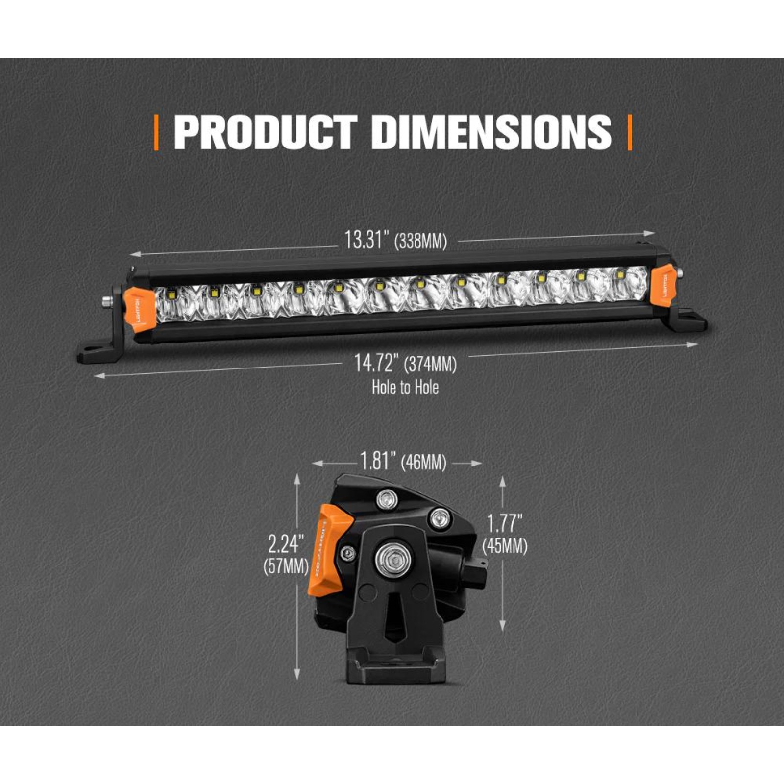 LIGHTFOX Vega Series 14″ OSRAM LED Light Bar 4,735 lumens 1lux @ 265m